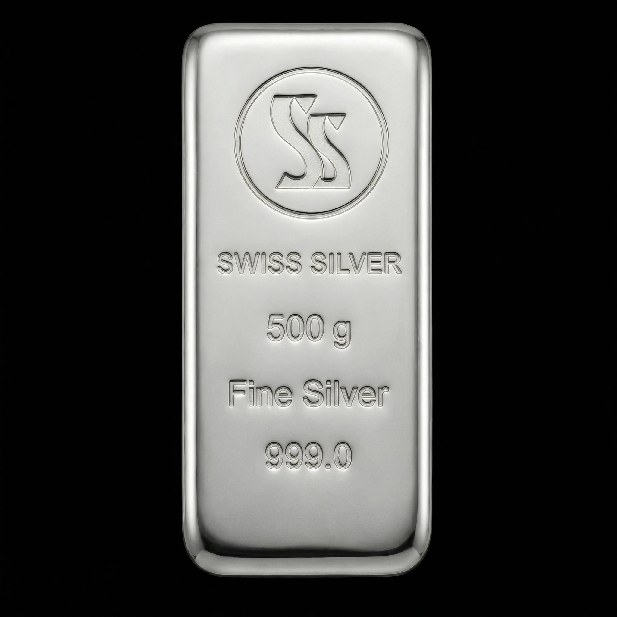 500g Swissgold Fine Silver Ingot 999